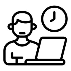 Employee Working on Laptop