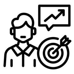 Person Achieving Goal Icon