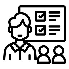 Employee Giving Presentation Icon