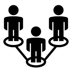 Interconnected Figures, Teamwork Concept