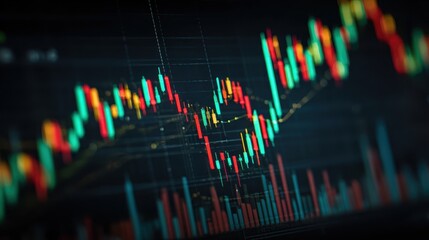 Stock Market Candlestick Chart Financial Data Investment Trading