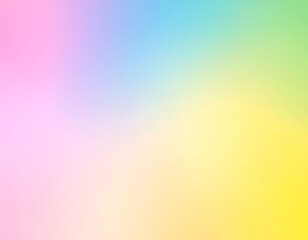 Fototapeta premium Soft, blurred gradient transitioning from pink, blue, and green to yellow