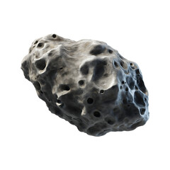 Close up of a large asteroid floating in the vastness of space.