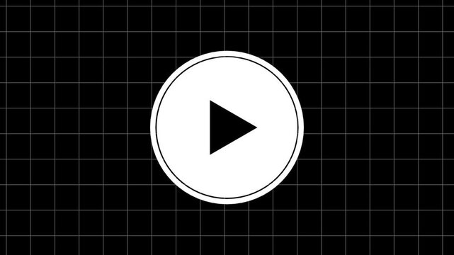Play Button Live Streaming Template Transparent Sign of Streaming. Broadcasting Online Video Video player icon triangle shape button icon animation with Transparent background.