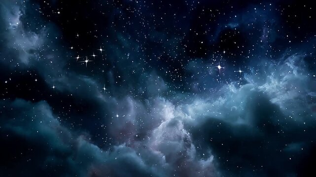 Starry cosmic sky dust dramatic stars cinematic inspirational night