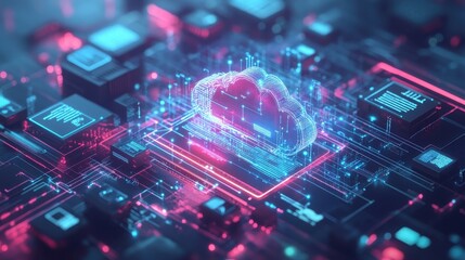 Cloud computing digital technology network data server