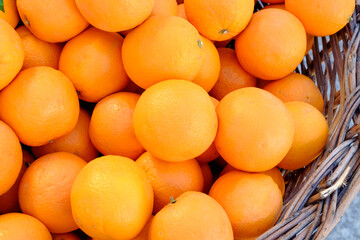 Basket full of oranges