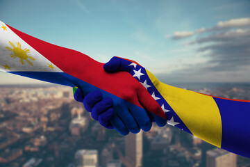 Shaking hands Philippines and_Bosnia and Herzegovina