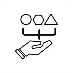 assortment icons. simple line vector