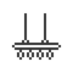 chandelier lamp retro pixel art