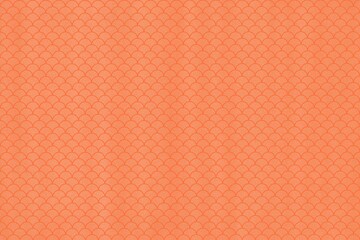 Orange leather background. Seamless geometric pattern texture with lines, wave, scale, skin, leather of snake, fish, mermaid, animal. Glow design for print, wrapping, paper, textile, scrapbook, etc.