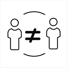 difference icons. simple line vector