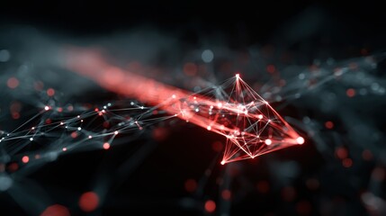 Red Arrow Network Digital Data Flow Abstract