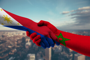 Shaking hands Philippines and_Morocco