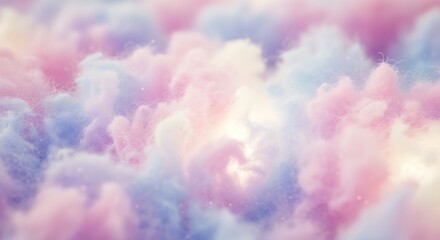 Fototapeta premium Soft pastel clouds in a dreamy, ethereal sky