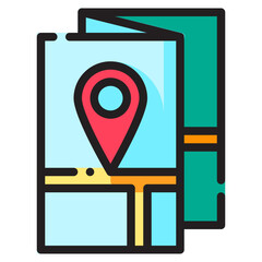 Travel Icon Set. This is lineal color icon style. 