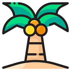 Travel Icon Set. This is lineal color icon style. 