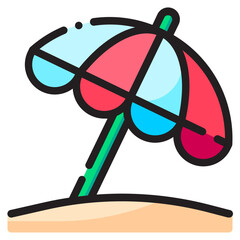 Travel Icon Set. This is lineal color icon style. 