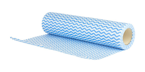 roll of disposable kitchen towels isolated from background