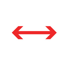 Vector silhouette of a left and right  arrow direction