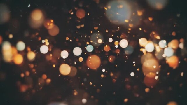 Sparkling orbs twinkle in darkness