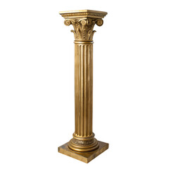 Obraz premium Gilded Column Elegant Architectural Detail Classic Design Element Luxury Interior Decor on transparent background