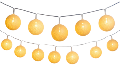 Glowing Orb Lights: Illuminate any scene with this captivating string of radiant, spherical lights, offering a warm, inviting ambiance and a touch of modern elegance.