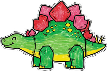 Obraz premium Stegosaurus with Lovely, Heart-Shaped Back Plates
