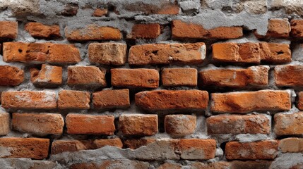 Obraz premium Rustic Brick Wall Texture with Varied Shades of Brown and White Speckles Evoking a Vintage Atmosphere