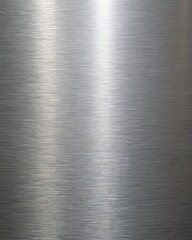 Shiny brushed metal texture background with a silver metallic surface and polished aluminum plate for industrial design and modern decorative elements
