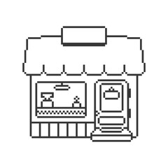 store front shop pixel art