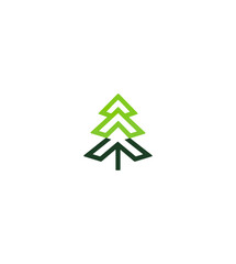 Abstract green tree symbol graphic illustration