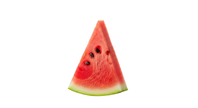Slice of watermelon isolated on transparent background