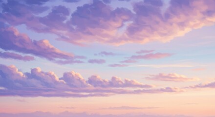Fototapeta premium Soft Pastel Sky with Flowing Clouds