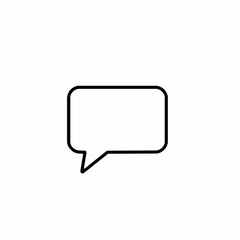 Naklejka premium Blank Speech Bubble Outline Icon on White Background chat bubble message icon