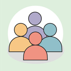 Group of people icon representing community and teamwork.