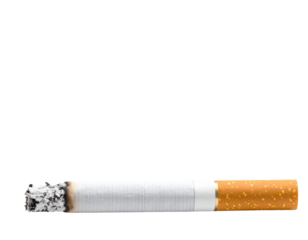 Cigarette with Smoke Curling Upwards PNG
