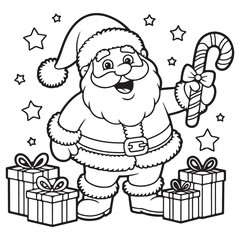 cute Santa Claus coloring page icon