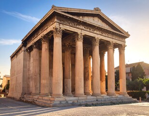Fototapeta premium Temple of Hephaestus with Athens, and Greece.