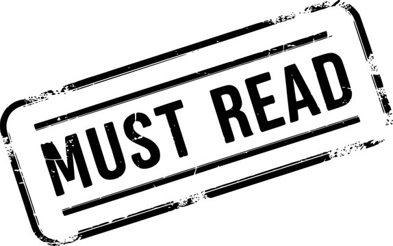 Must read grunge rubber stamp
