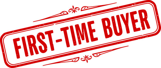 First-time buyer banner design stamp