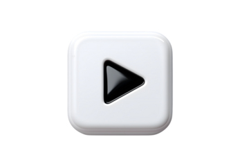  simple play button icon isolated on white background