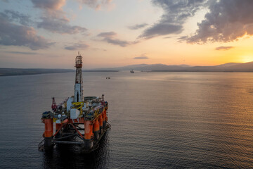Bohrinsel im Cromarty Firth nahe Invergordon, Schottland	
