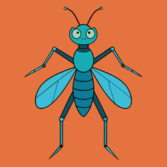 Futuristic Bio Mechanical Insect Vector