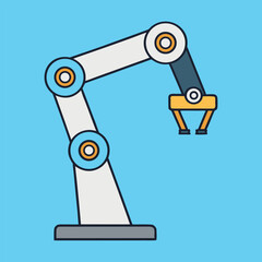Futuristic Robot Arm Vector Illustration