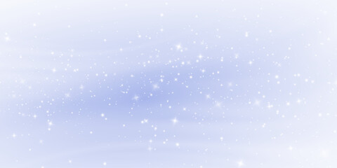 Fototapeta premium Blue dust sparkle light glow particle PNG shimmer. Magic fantasy twinkle shines with transparent overlay. Glistering PNG decorative effect for festive abstract design.