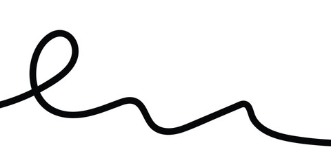 Squiggle Curly Line. Decorative Design Element. vector file illustration. eps 10 vector