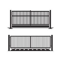 Sliding and Swing Gate Icons for Residential and Commercial Security Designs