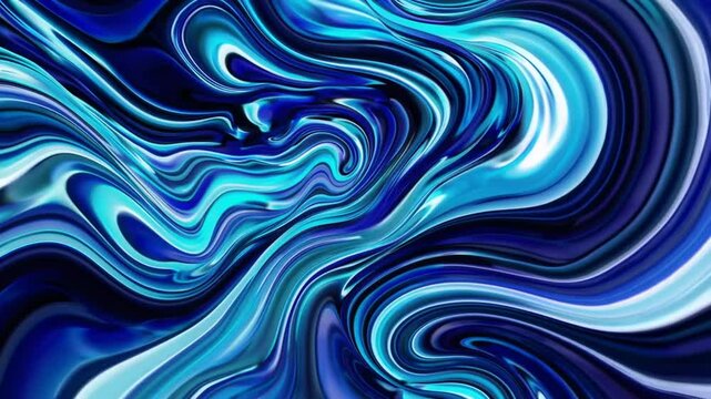 Dynamic aqueous azure pattern backdrop with flowing hues and linear artistic motifs