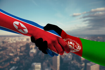 Shaking hands Northkorea and_Afghanistan